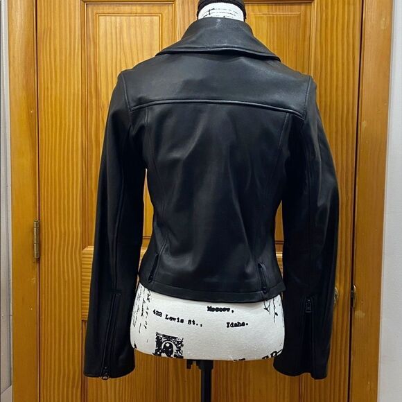 7 for all mankind leather moto jacket size XS - Picture 3 of 8
